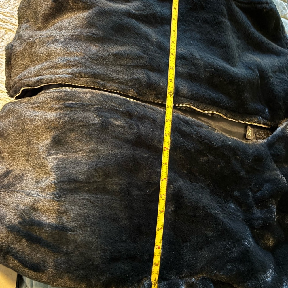 Black faux fur jacket Jou Jou xxl